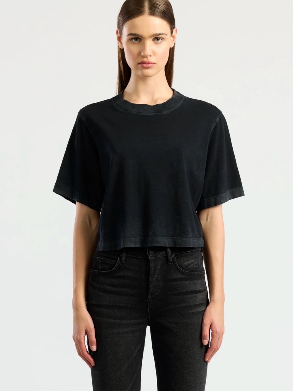 Cotton Citizen Tokyo Crop Tee Vintage Black Size Medium